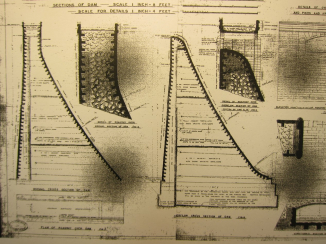 Design of the Dam (source: Lieut. Collison R.E.1845)